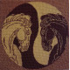 Bead Embroidery Kit on Art Canvas "Yin and Yang"