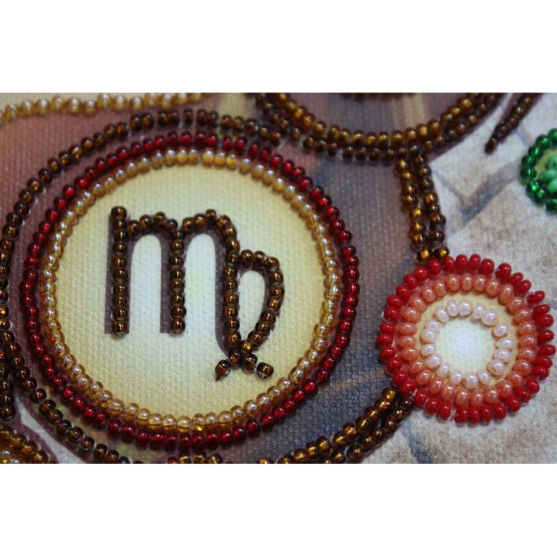 Bead Embroidery Kit on Art Canvas "Virgo"