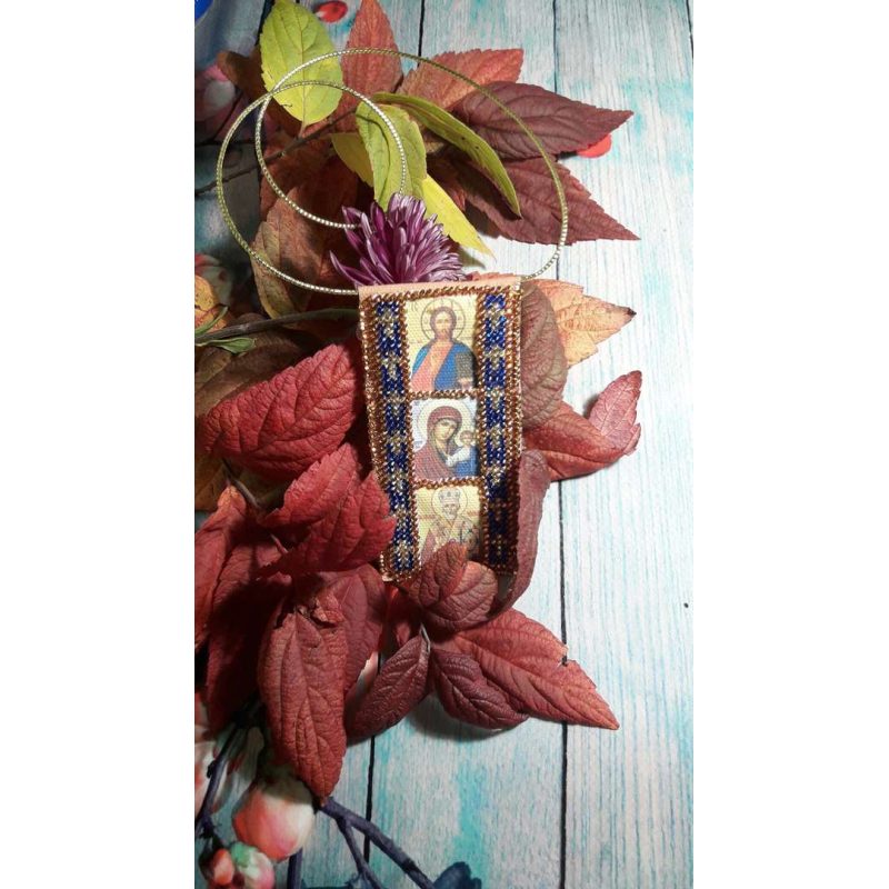 Talisman Bead Embroidery Kit on Art Canvas "Driver' Prayer (Ukrainian text)"