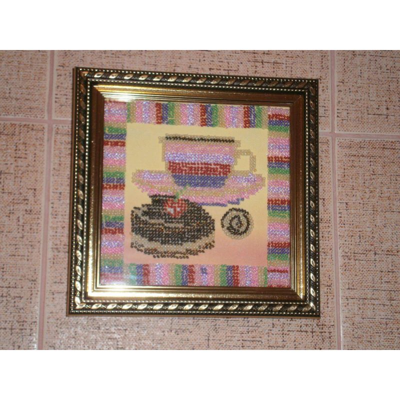 Bead Embroidery Kit on Art Canvas "Chocolate"