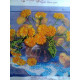 Bead Embroidery Pattern on Art Canvas "Golden Wonder"