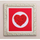 Mini Bead Embroidery Kit on Art Canvas "Heart"