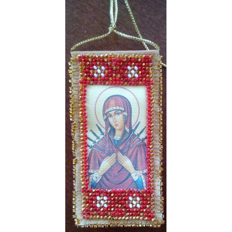 Talisman Bead Embroidery Kit on Art Canvas "Home Prayer (Ukrainian text)"