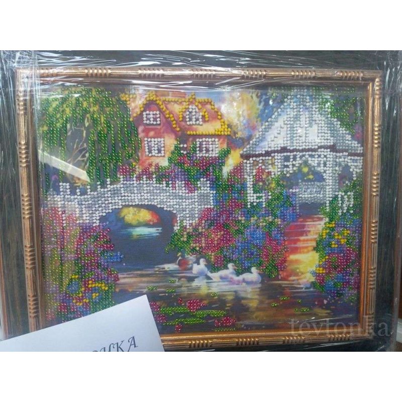 Bead Embroidery Kit on Art Canvas "Summer harmony"