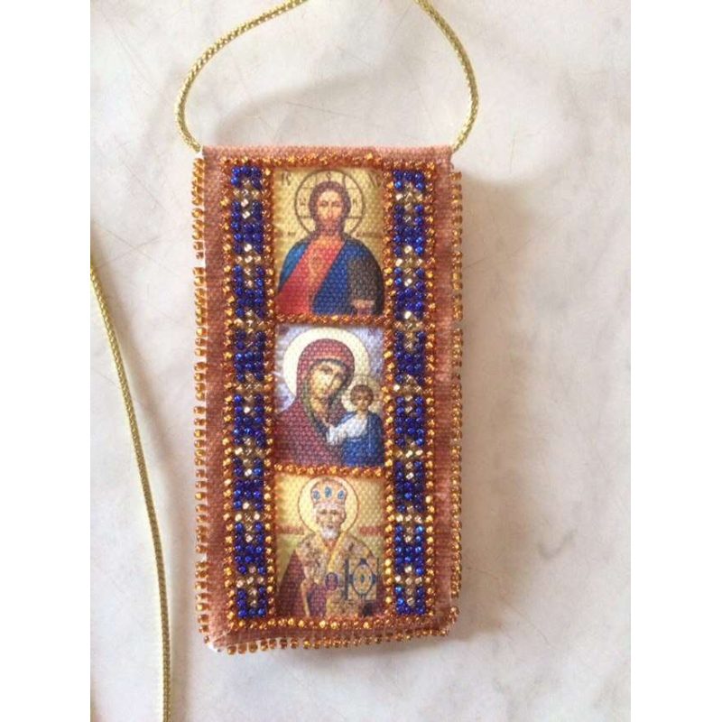 Talisman Bead Embroidery Kit on Art Canvas "Driver' Prayer (Ukrainian text)"