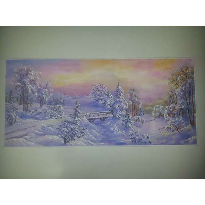 Bead Embroidery Kit on Art Canvas "Bewitched forest"