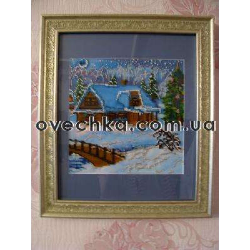 Bead Embroidery Pattern on Art Canvas "Christmas Eve"
