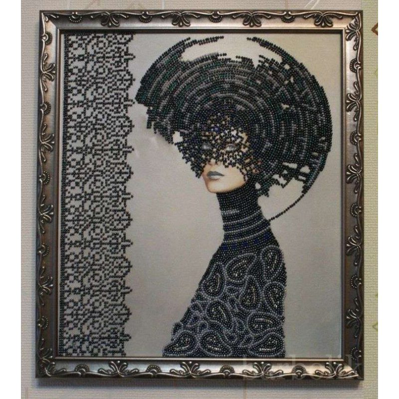 Bead Embroidery Kit on Art Canvas "Morgana"