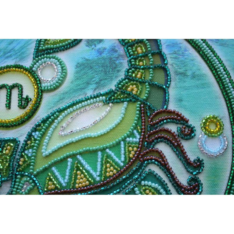 Bead Embroidery Kit on Art Canvas "Scorpio"