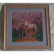 Bead Embroidery Pattern on Art Canvas "Horses In Love"