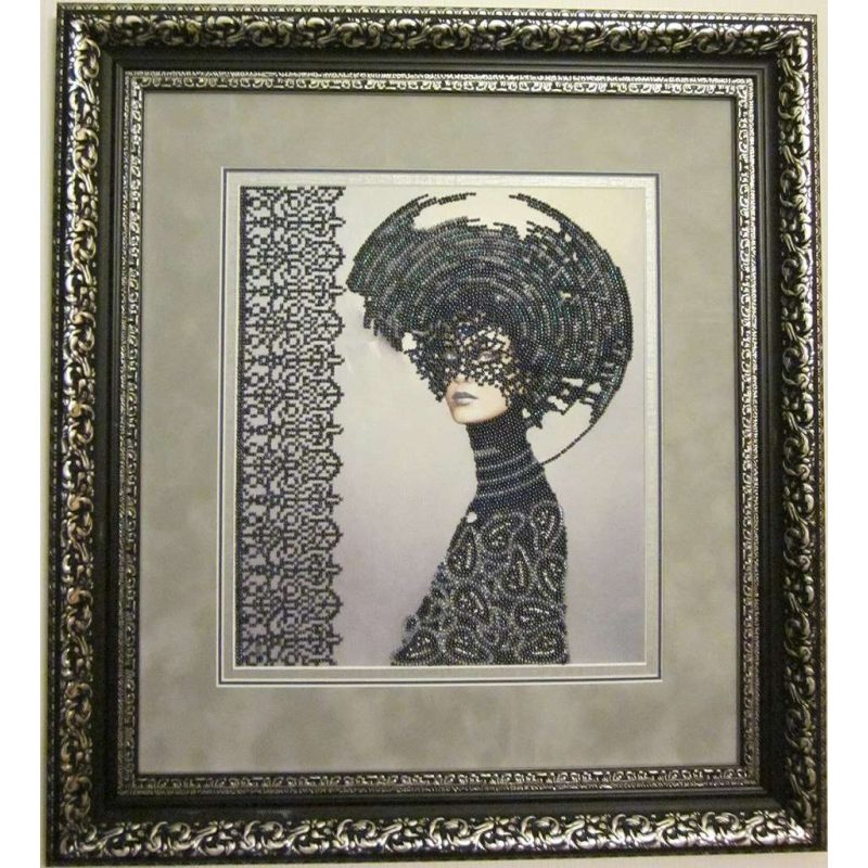 Bead Embroidery Kit on Art Canvas "Morgana"