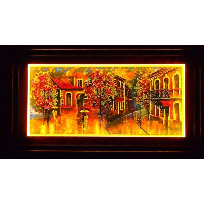 Bead Embroidery Kit on Art Canvas "October colours"