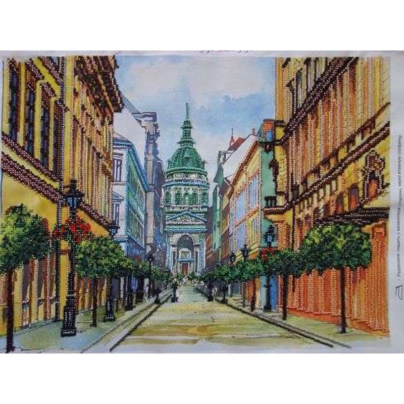 Bead Embroidery Kit on Art Canvas "Budapest"