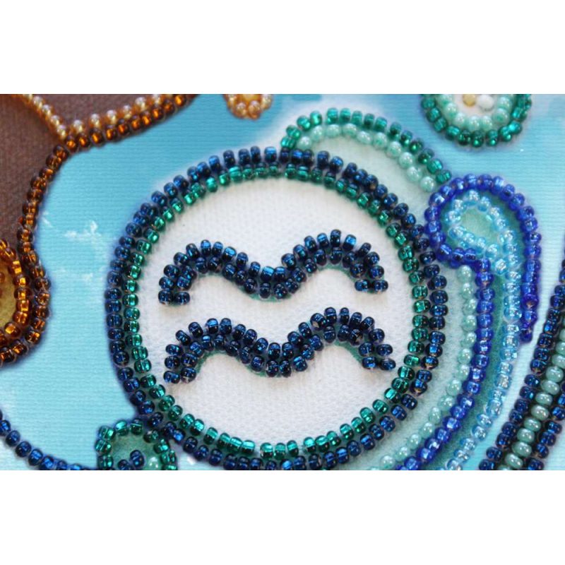 Bead Embroidery Kit on Art Canvas "Aquarius"