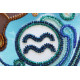 Bead Embroidery Kit on Art Canvas "Aquarius"