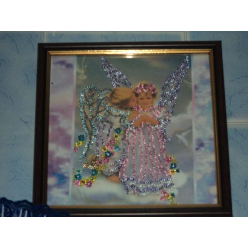 Bead Embroidery Pattern on Art Canvas "Cupids"