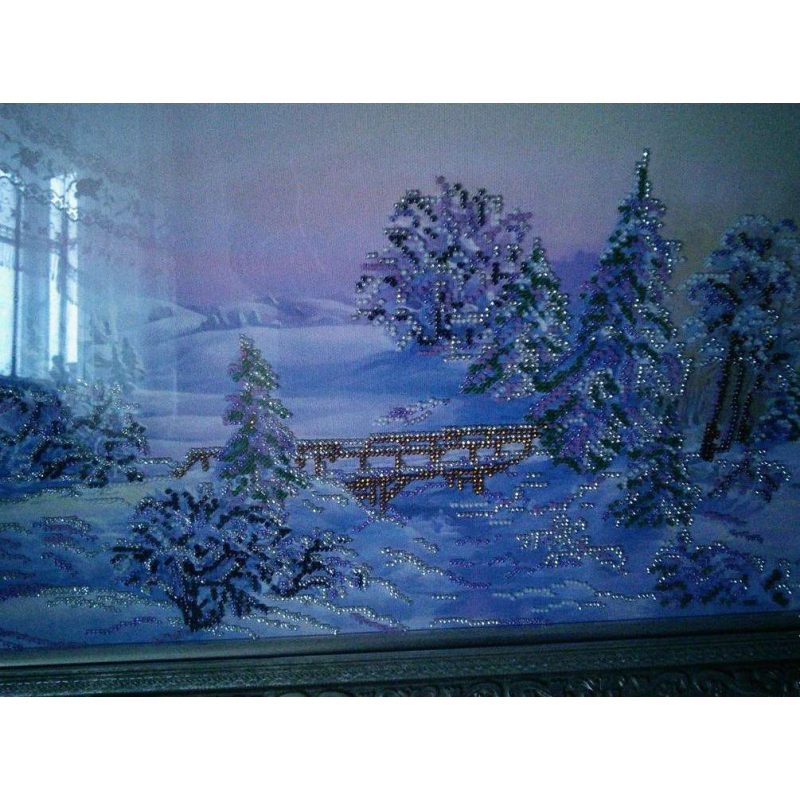 Bead Embroidery Kit on Art Canvas "Bewitched forest"
