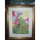Bead Embroidery Kit on Art Canvas "Peacock"