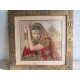 Bead Embroidery Pattern on Art Canvas "Flowers of India"
