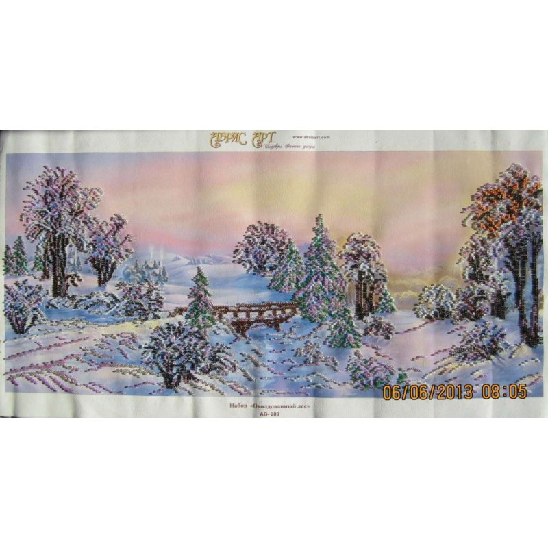 Bead Embroidery Kit on Art Canvas "Bewitched forest"