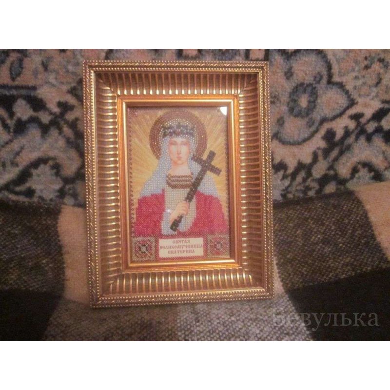 Набір-міні для вишивання бісером іменної ікони "Свята Катерина"