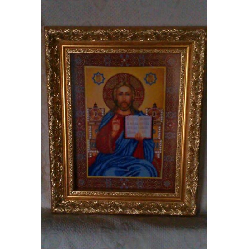 Bead Embroidery Kit on Art Canvas "Wedding Icon – The Lord God Almighty"