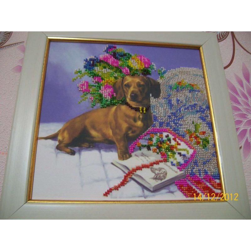 Bead Embroidery Pattern on Art Canvas "Idyll"