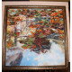 Bead Embroidery Pattern on Art Canvas "Puddle's reflections"