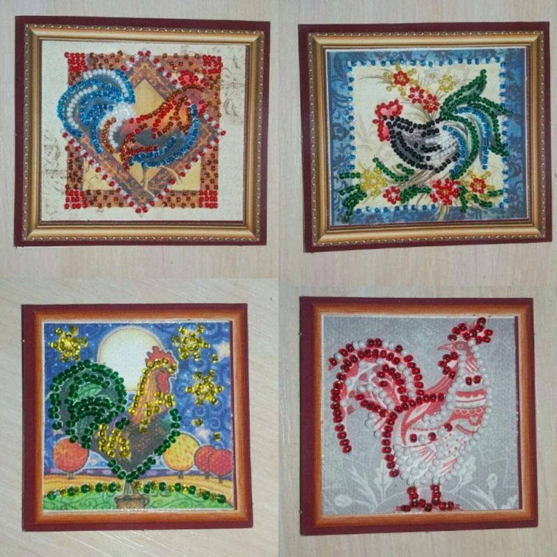 Набір-магніт міні для вишивання бісером "Золотий гребінець"