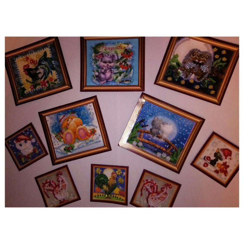 Mini Bead Embroidery Magnet Kit "New Year coming"