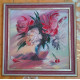 Bead Embroidery Pattern on Art Canvas "Picturesque peonies"