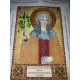 Mini Icon Bead Embroidery Kit on Art Canvas "St. Nina"