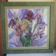 Bead Embroidery Pattern on Art Canvas "Aquarelle Irises"