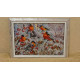 Bead Embroidery Kit on Art Canvas "Bullfinches"