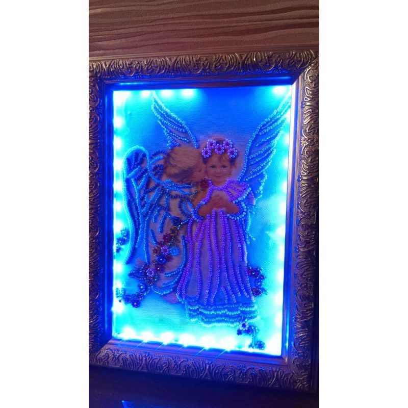 Bead Embroidery Pattern on Art Canvas "Cupids"