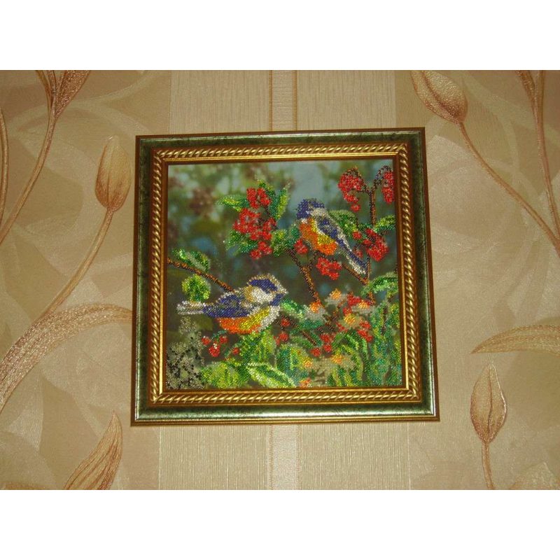 Bead Embroidery Pattern on Art Canvas "Morning Forest"