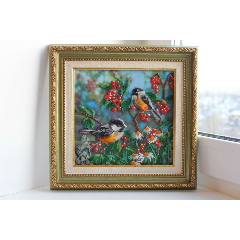 Bead Embroidery Pattern on Art Canvas "Morning Forest"