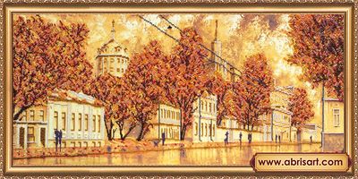 Bead Embroidery Kit on Art Canvas "Autumn Poetry"