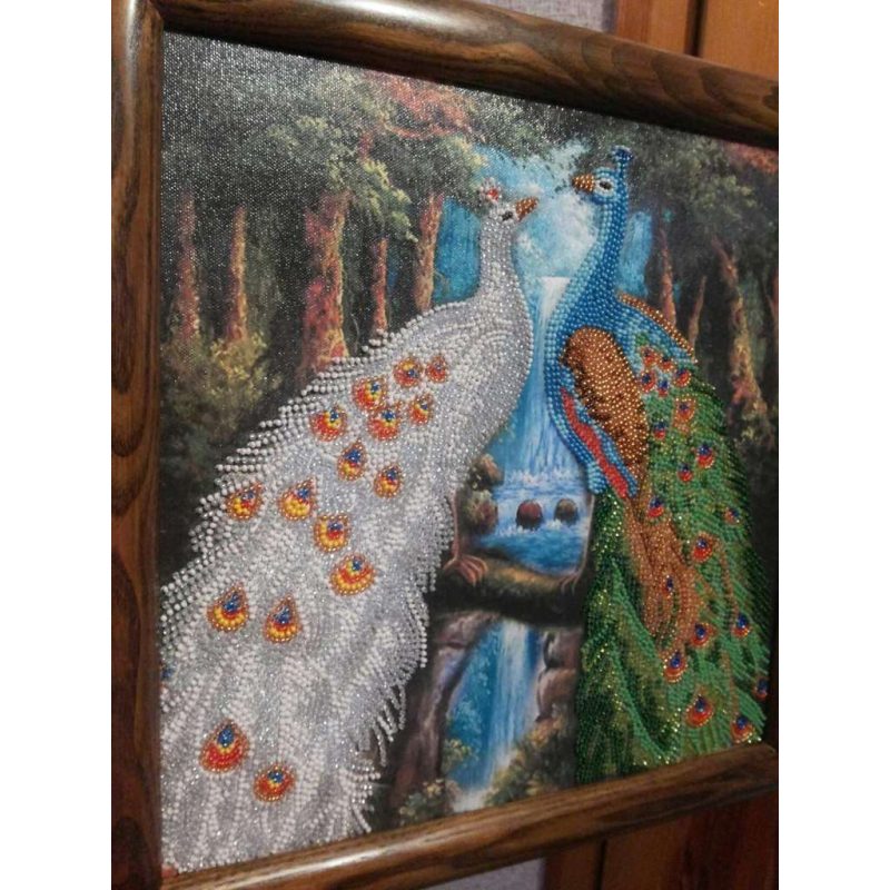 Bead Embroidery Pattern on Art Canvas "Rivals"