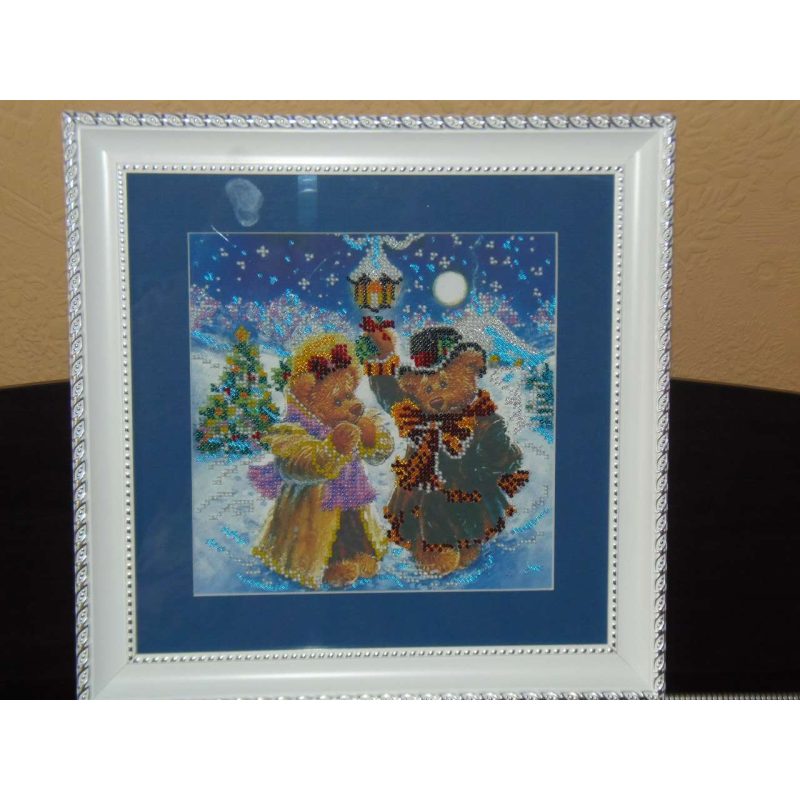 Bead Embroidery Pattern on Art Canvas "Magic Winter"