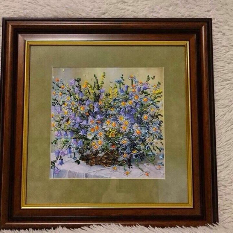 Bead Embroidery Pattern on Art Canvas "Tender Morning"