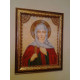 Icon Bead Embroidery Kit on Art Canvas "St. Galina"