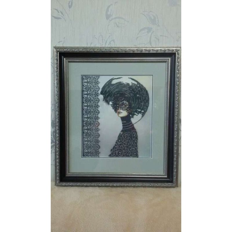 Bead Embroidery Kit on Art Canvas "Morgana"