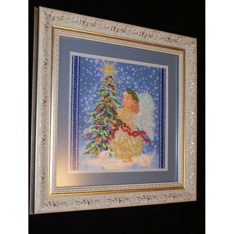 Bead Embroidery Pattern on Art Canvas "The Christmas Star"