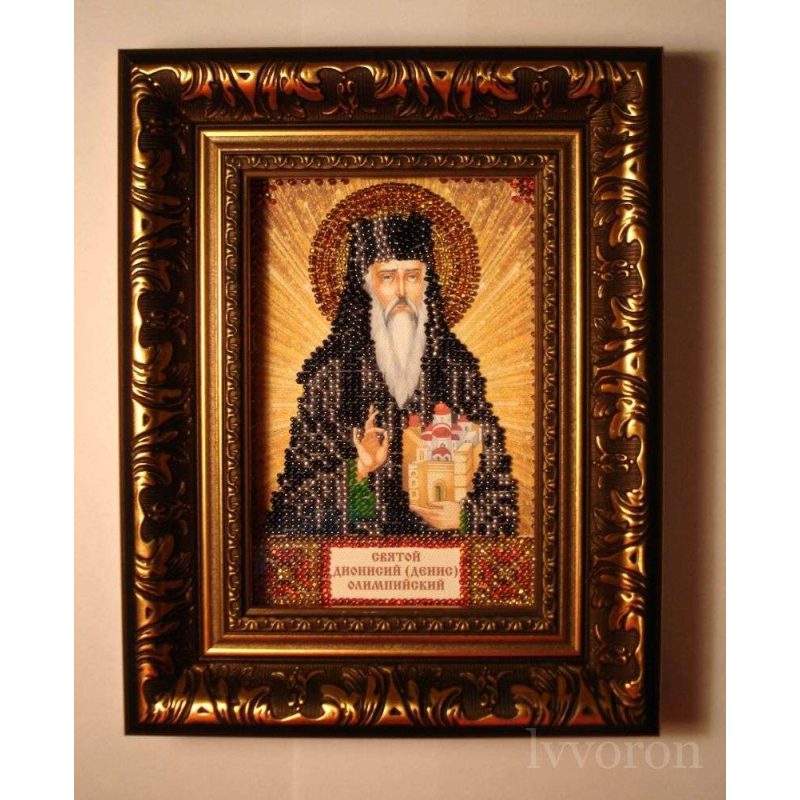 Mini Icon Bead Embroidery Kit on Art Canvas "St. Denis"
