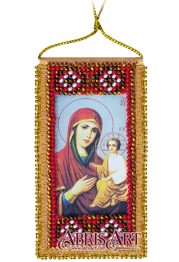 Talisman Bead Embroidery Kit on Art Canvas "Our Lady Prayer for kids (Ukrainian text)"
