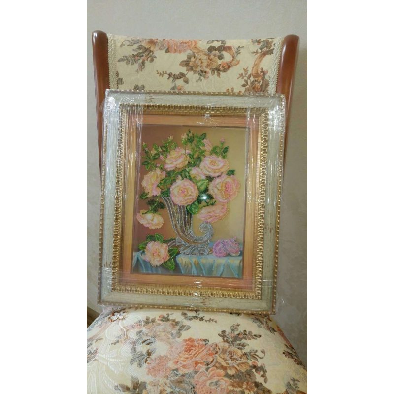 Bead Embroidery Kit on Art Canvas "Pearl"