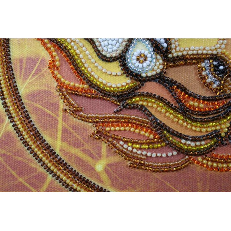 Bead Embroidery Kit on Art Canvas "Leo"