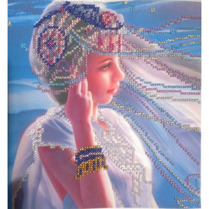 Bead Embroidery Pattern on Art Canvas "Roda"