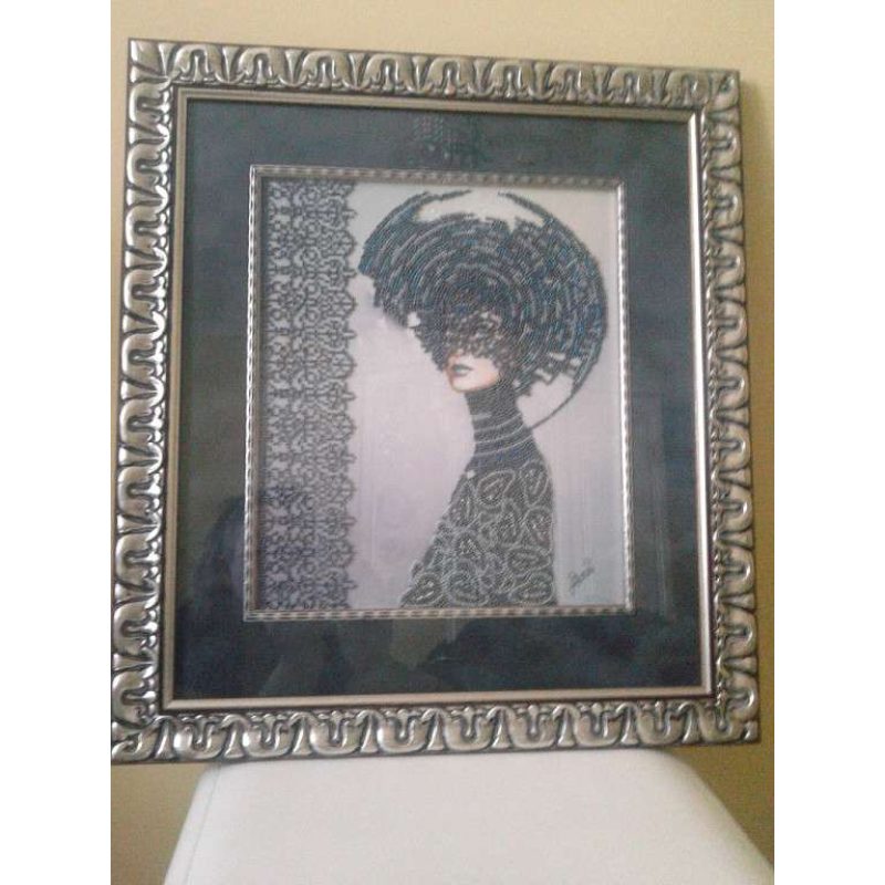 Bead Embroidery Kit on Art Canvas "Morgana"